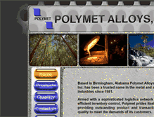 Tablet Screenshot of polymetalloys.com